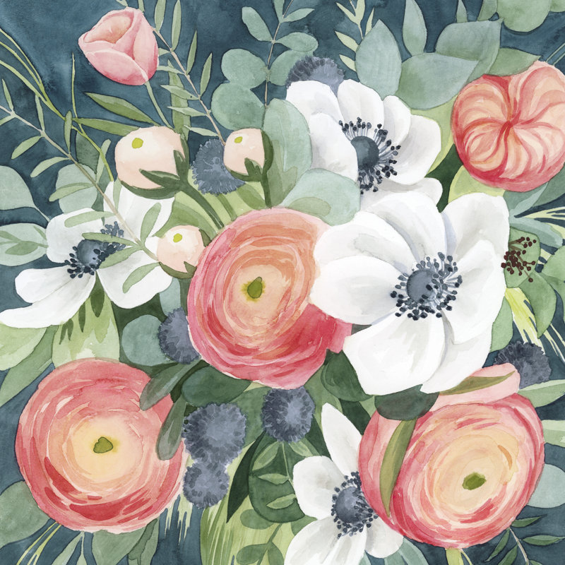 Bewitching Bouquet I by Grace Popp - Wrapped Canvas Painting, 30cm H x 30cm W x 3.8cm D