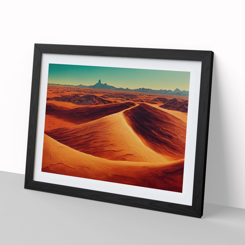 Unforgettable Desert - Framed Print, Black, 46cm H x 64cm W x 2cm D