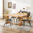 Upholstered Seat Dining Chair With Rattan Back(Set Of 4)-2042356579