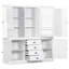 Armoire de cuisine autoportante avec tiroirs, tablettes de porte et tablettes réglables-132483461