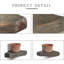 Petite tablette d'angle en bois rustique Point
