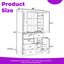 Armoire de cuisine autoportante 72 po H avec portes en verre et plateaux de service coulissants de 40 po de largeur-885155176