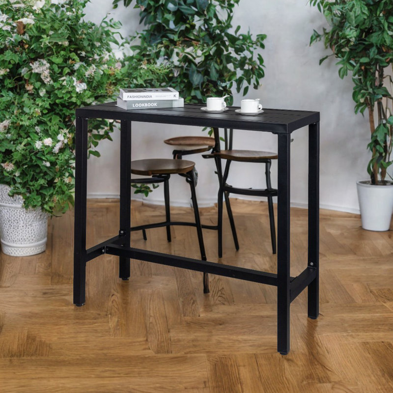 Table de bar en fer Rogin, H 37 po x l 15,6 po x L 40 po