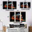 «Neon Light Strips Around Silver Moto I - Car / Van», ensemble d'art sur toile-107760528-107760531