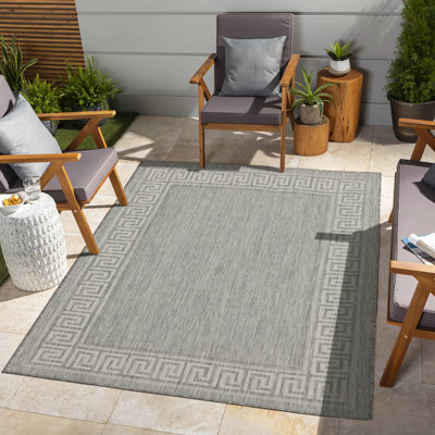 Rayon de soleil argenté 5 pi 3 po X 7 pi 3 po Tapis intérieur / extérieur