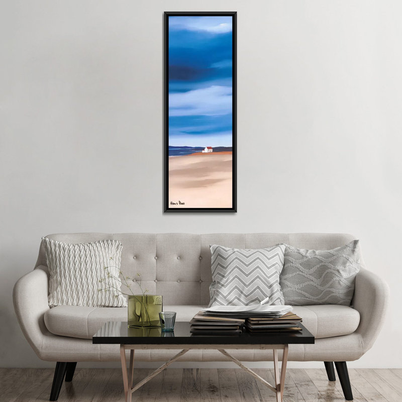 « blue sky i », impression sur toile, H 36 po x l 12 po x P 1,5 po, Cadre noir