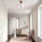 15.74" In. 5 - Light Dimmable Petal Glass Drum Semi Flush Mount Ceiling Light