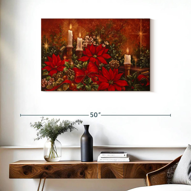Lighted Poinsettia, 24" H x 36" W