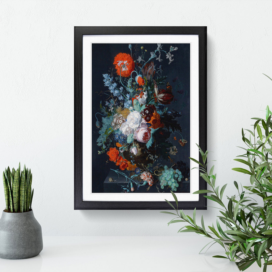 Still Life with Flowers Vol.1 by Jan Van Huysum - Framed Print