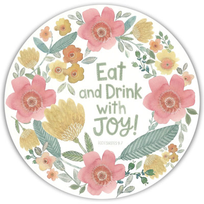 Glass Coaster Pray Praise Give Thanks