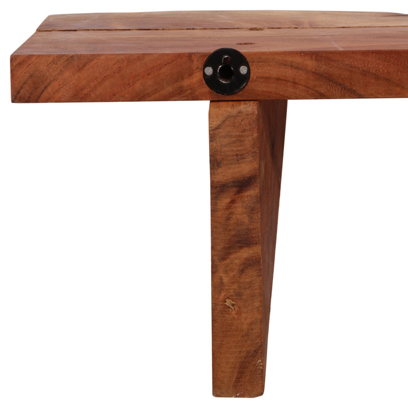 Diego 2 Piece Acacia Solid Wood Floating Shelf, 18 H x 90 W x 20 D cm