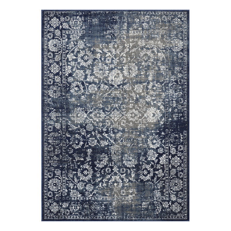 Tapis d'intérieur en polypropylène tissé à la main Raashid, Rectangle 4 pi x 6 pi
