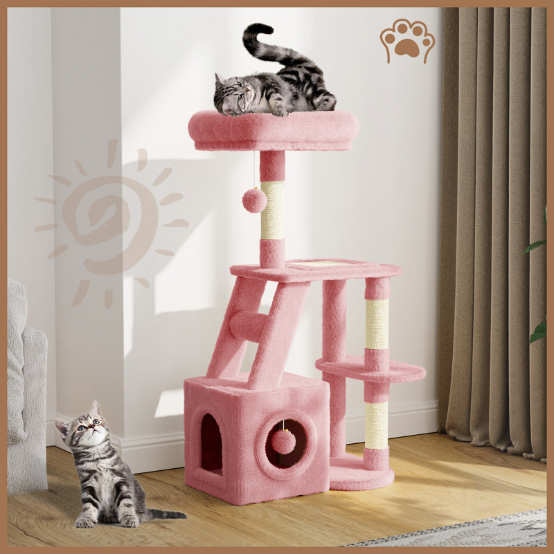 Amadahy 107cm H Cat Tree, Pink
