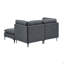 Canapé modulaire en lin rembourré avec pieds en métal-86248760