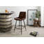Iron Label Upholstered Bar Stool-106589273