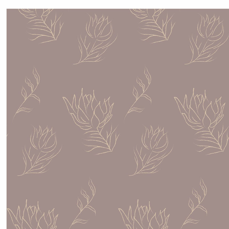 «Botanical Neutral Mute», reproduction d'art moderne sans cadre, H 16 po x l 16 po
