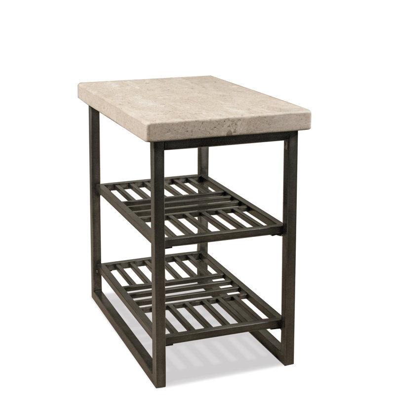Stone Top End Table