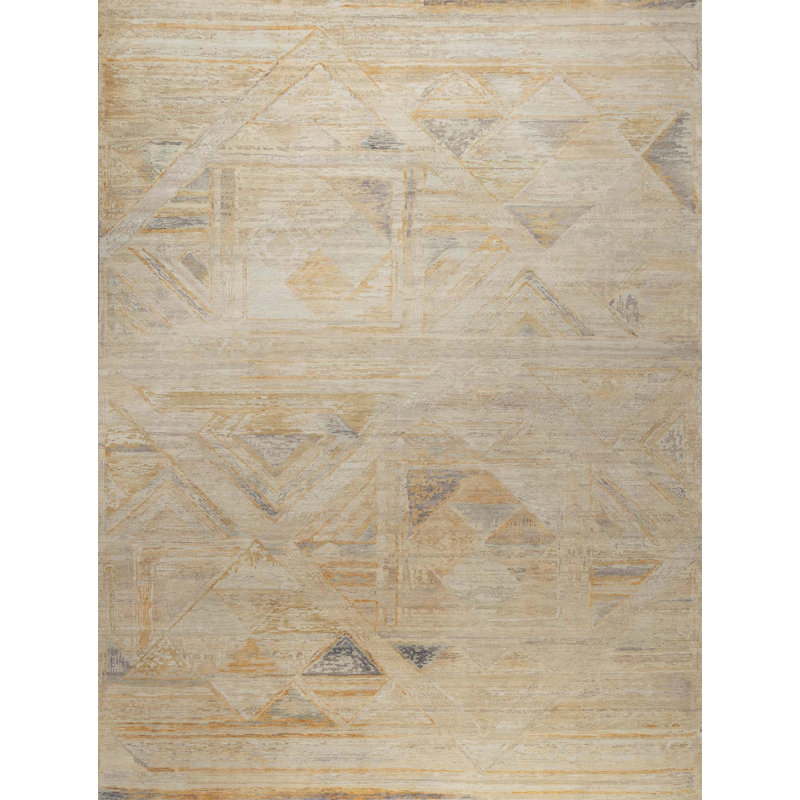 Tapis rectangulaire en laine noué à la main, Rectangle 12 pi x 15 pi