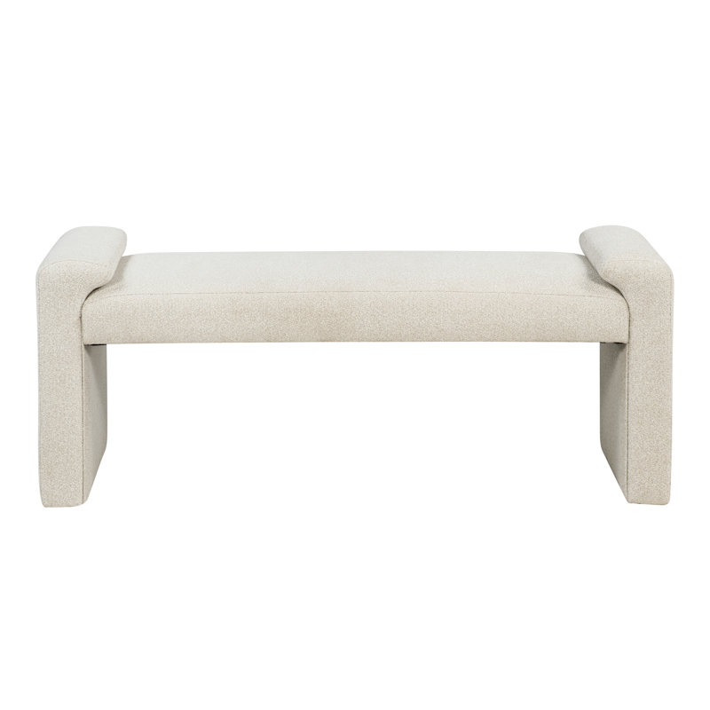 Linn 50” Waterfall Fully Upholstered Bench , Tan