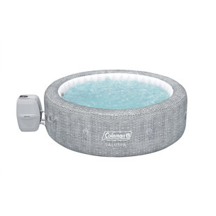 Coleman Sicily SaluSpa 2-7 Person Inflatable Hot Tub Spa with 180 AirJets, Gray