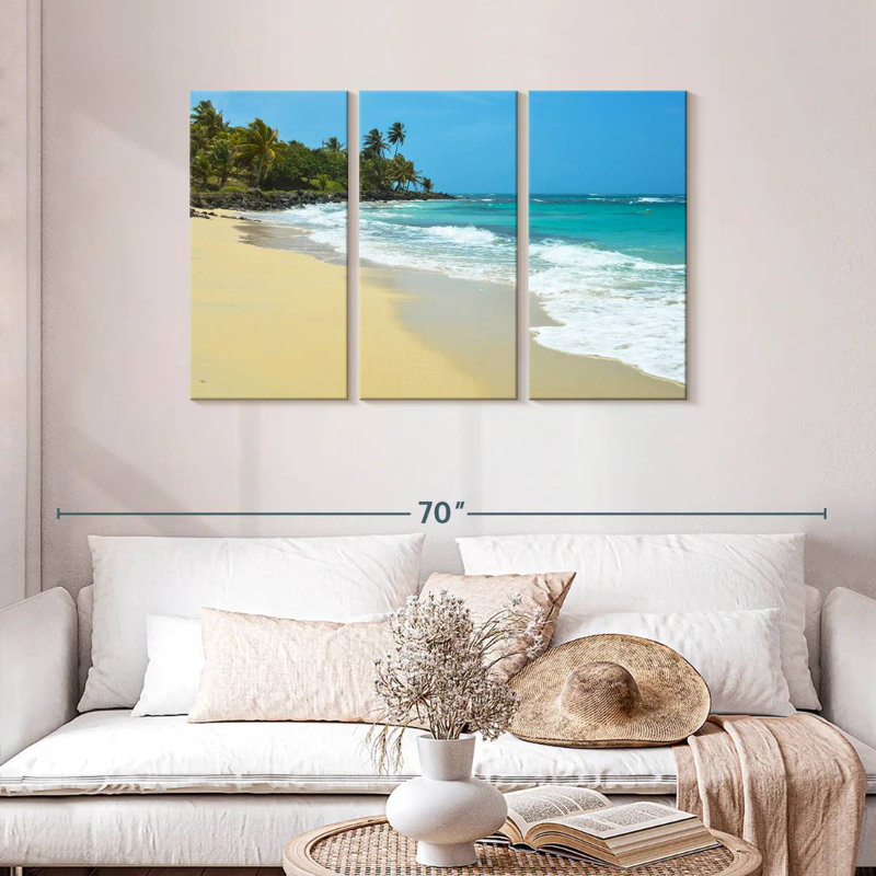 Plage Gillard dans les Caraïbes, H 28 po x l 45 po