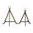 Charloette Metal Display Bronze Easel with Foldable Stand