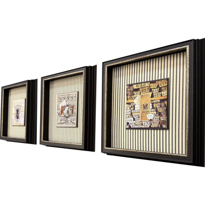 «Vintage Collages I», art encadré