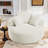 Upholstered Boneless Corduroy Barrel Curved Sofa with Wide Armrests, Compression Round Chaise Lounge, No Assembly-574809361