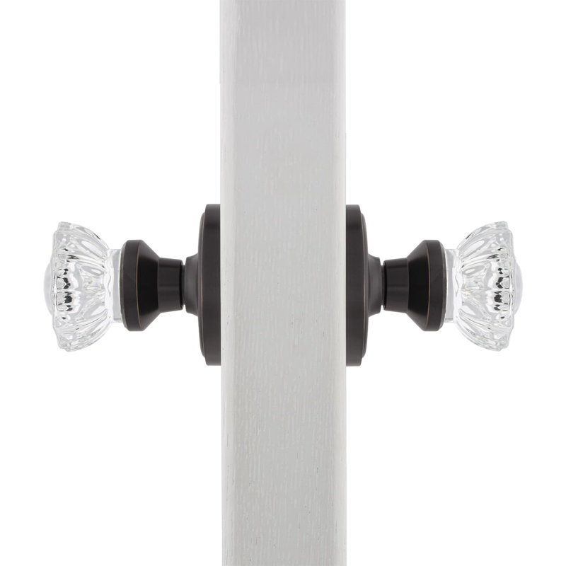 Classic Rosette with Crystal Door Knob, Timeless Bronze