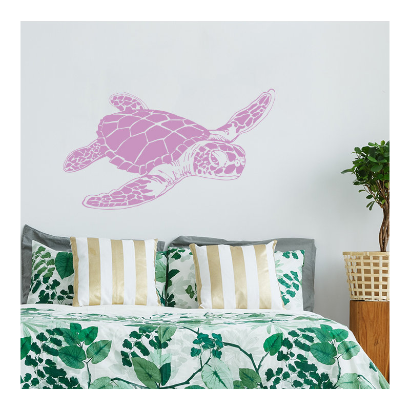 Décalcomanie murale tortue de mer, Lilas