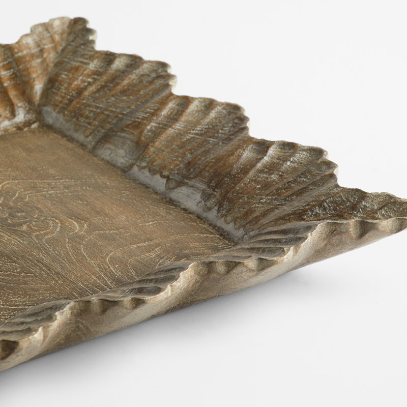 Lorenza Solid Wood Tray, 2" H x 18" W x 18" D