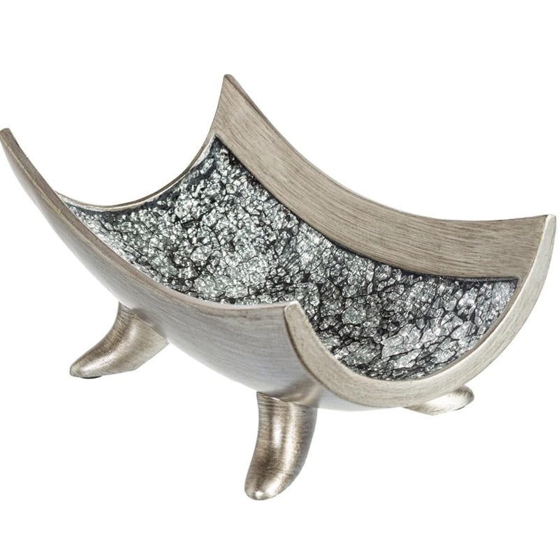 Ceramic Decorative Bowl, Silver