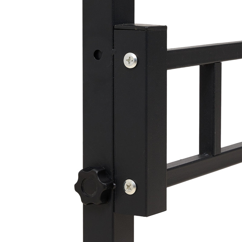 Adjustable Metal Base Computer Desk, Black