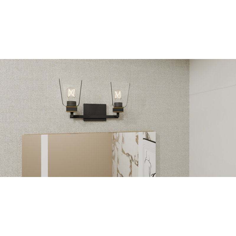 Adakras 4-Light Matte Black Bath Light, 2