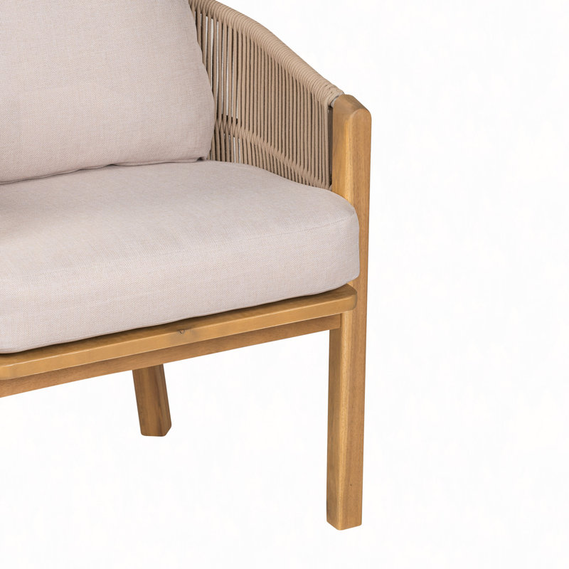 Chaise de salle à manger d'extérieur avec accoudoirs (ensemble de 2)