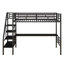 Structure de lit mezzanine en métal avec bureau, simple