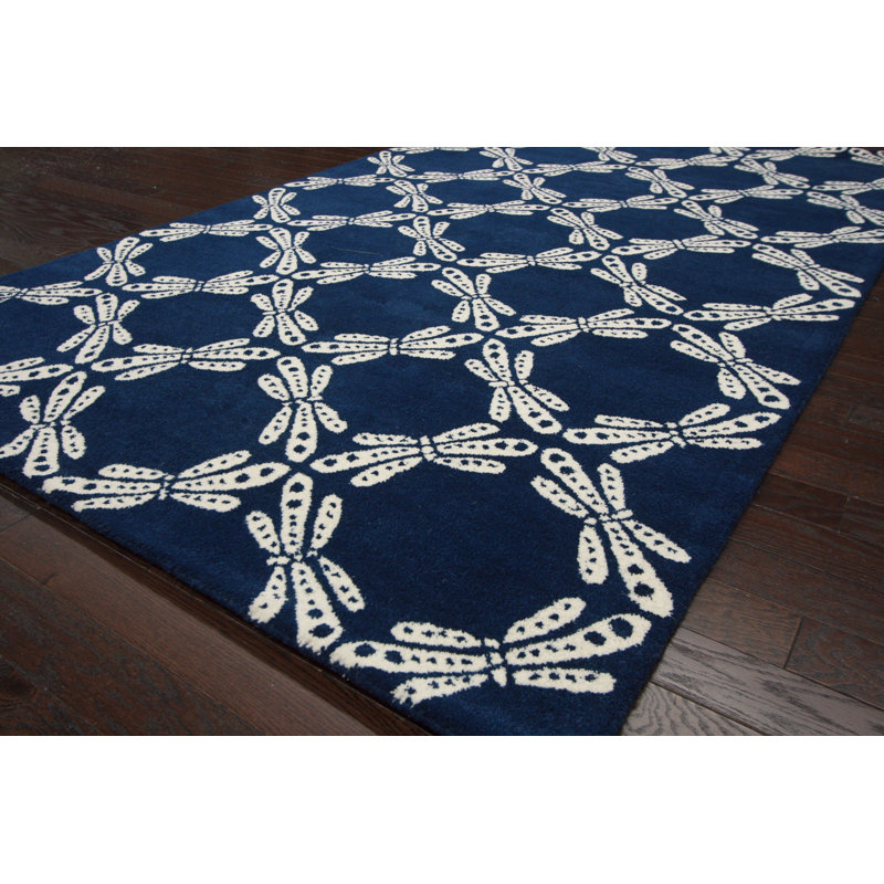 Tapis bleu marine Irmina Dorna, 7 pi 6 po x 9 pi 6 po