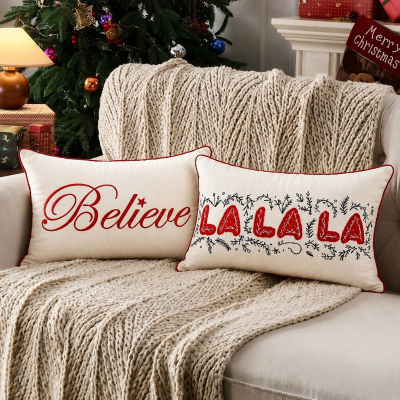 Housses de coussin de Noël 20 x 12 pouces