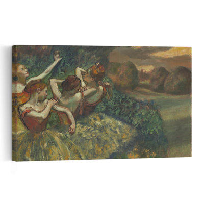 Quatre danseuses, vers 1899, estampe d'art mural contemporain abstraite impressionniste