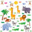 Décalcomanie murale animaux de la jungle