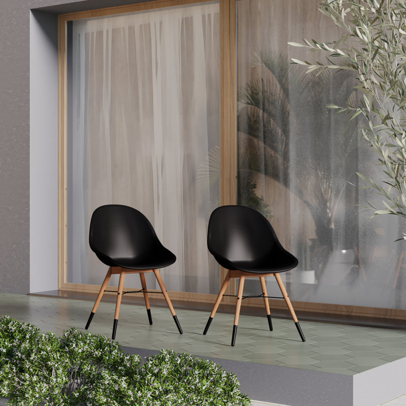 Jimesha Plastic Outdoor Dining Side Chair