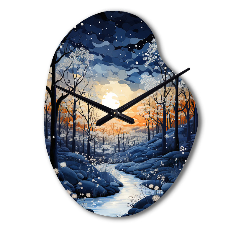 Horloge murale asymétrique forêt, Petit