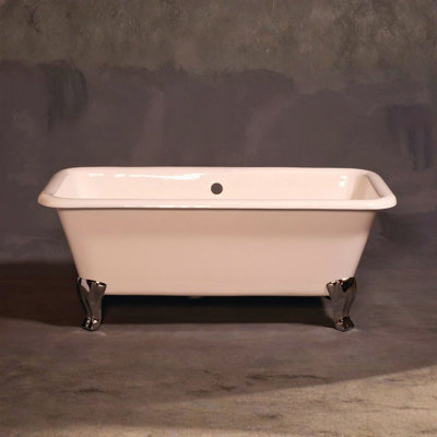 Baignoire rectangulaire en fonte avec pieds doubles The Charles by Strom Living