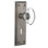New York Plate with Decorative Keyhole and Oval Clear Crystal Door Knob