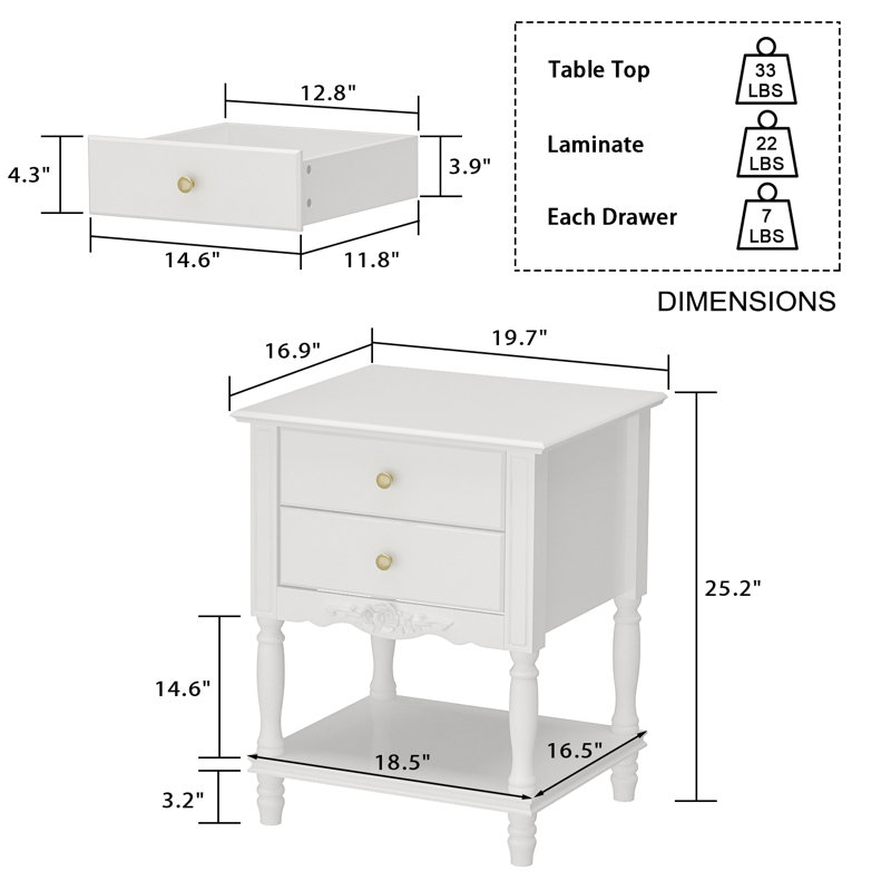 19.7'' W Nightstand