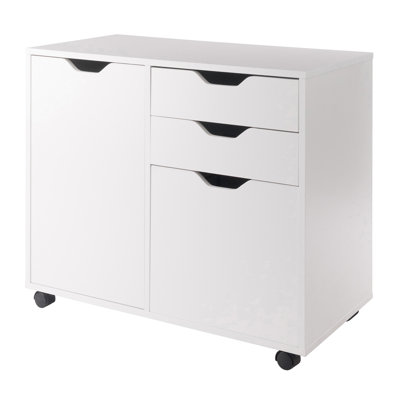 Halifax 3-pc Cabinet Set With File Drawer, White