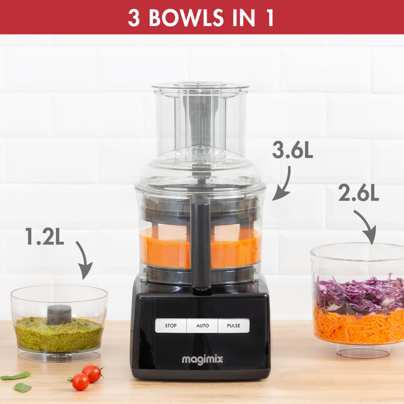 3.6L 5200XL Food Processor, Black