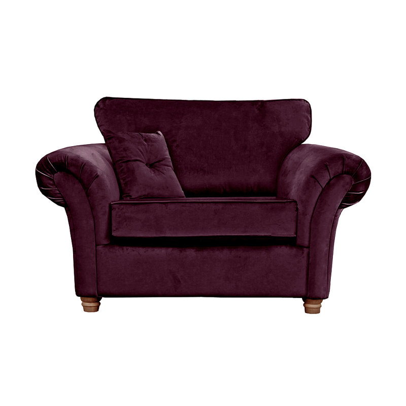 Lila 2 Seater Velvet Sofa, Aubergine