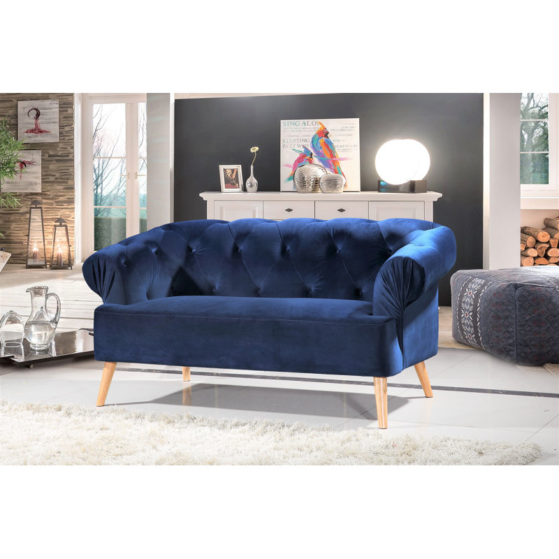 Causeuse Chesterfield 69,69 po Everson, Bleu