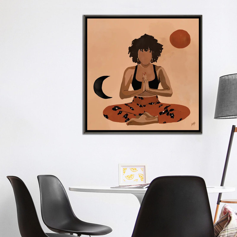 « Harmony » par Bria Nicole-impression d’art graphique, Toile encadrée de bois rustique foncé, Pas de tapis